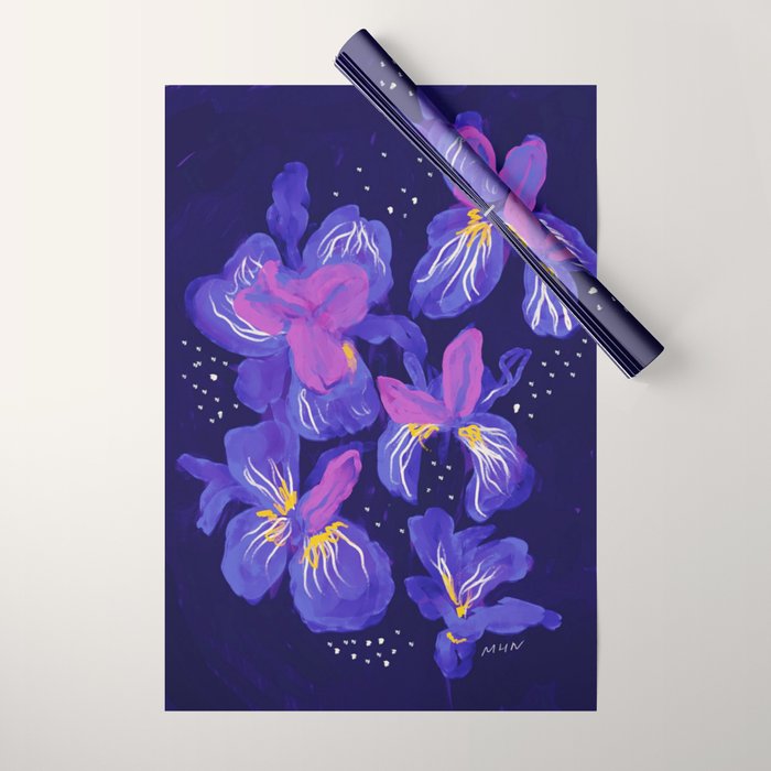 Under The Neon Floral Wrapping Paper Gallery Image 1