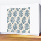 Palm Leaf Blue And Cream Wall Mural Gallery Image 2