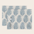 Palm Leaf Blue And Cream Placemat Gallery Image 1