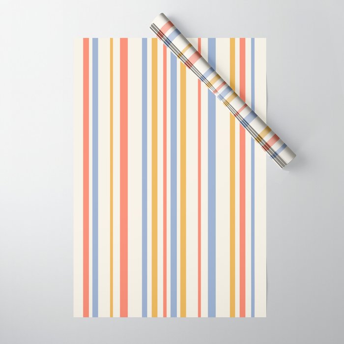Classic Stripes XXIII - Retro Summer Wrapping Paper Gallery Image 1