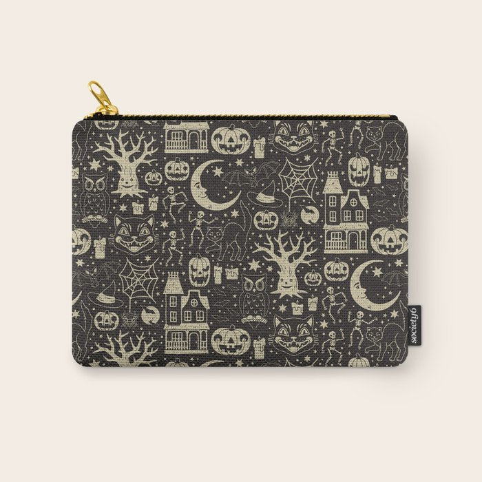 Vintage Halloween: Black Cat Carry All Pouch Gallery Image 1