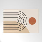 Abstraction_NEW_SUN_DAWN_MOUNTAINS_LINE_POP_ART_008B Welcome Mat Gallery Image 1