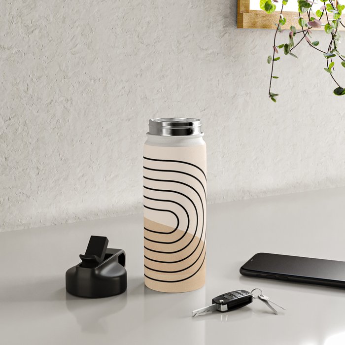 Abstraction_NEW_SUN_DAWN_MOUNTAINS_LINE_POP_ART_008B Water Bottle Gallery Image 4