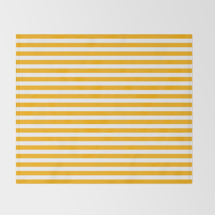 Striped Yellow Throw Blanket Gallery Image 2