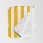 Striped Yellow Throw Blanket Gallery Image 3