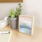 Atlantic Ocean Sunrise III - Blush Pink Mint Sky Baby Blue Abstract Sky Art Water Clouds Painting Mini Art Print Gallery Image 2