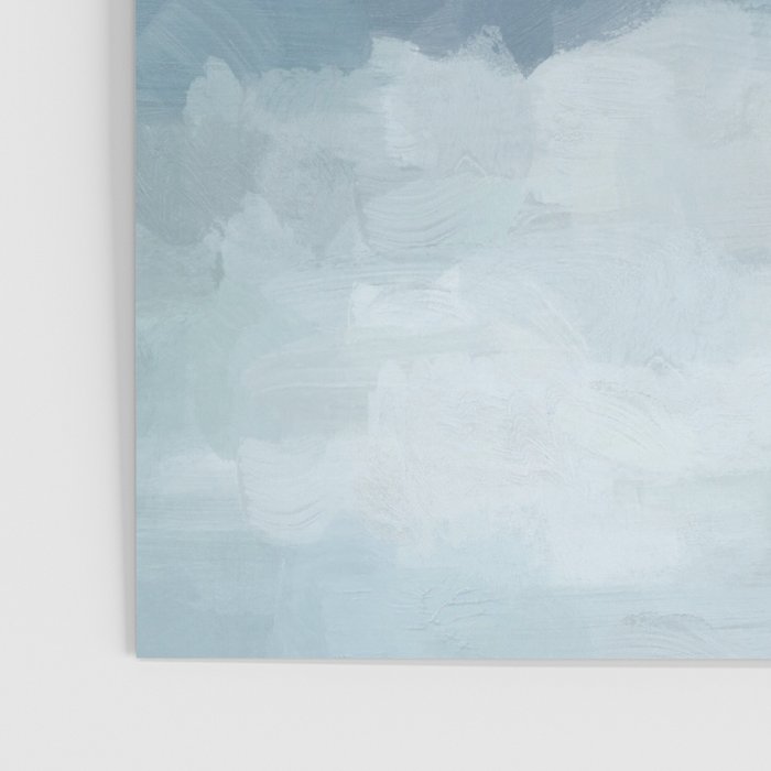 Atlantic Ocean Sunrise III - Blush Pink Mint Sky Baby Blue Abstract Sky Art Water Clouds Painting Poster Gallery Image 3