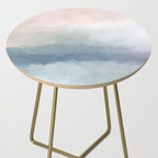 Atlantic Ocean Sunrise III - Blush Pink Mint Sky Baby Blue Abstract Sky Art Water Clouds Painting Side Table Gallery Image 2