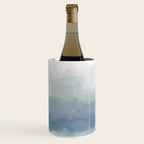 Atlantic Ocean Sunrise III - Blush Pink Mint Sky Baby Blue Abstract Sky Art Water Clouds Painting Wine Chiller Gallery Image 1