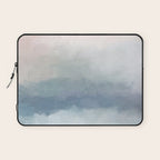 Atlantic Ocean Sunrise III - Blush Pink Mint Sky Baby Blue Abstract Sky Art Water Clouds Painting Laptop Sleeve Gallery Image 1