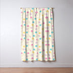 Colorful pastel tennis balls pattern Window Curtain Gallery Image 3
