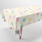 Colorful pastel tennis balls pattern Tablecloth Gallery Image 1
