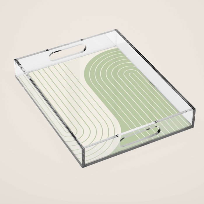Two Tone Line Curvature XVI Acrylic Tray Gallery Image 1