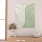 Two Tone Line Curvature XVI Wall Tapestry Gallery Image 2