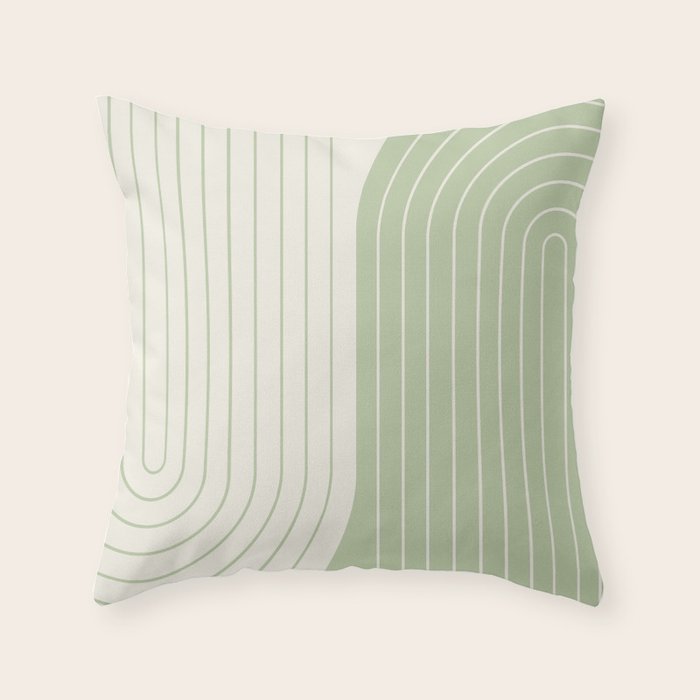 Two Tone Line Curvature XVI Throw Pillow Gallery Image 6