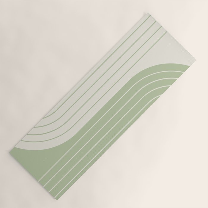 Two Tone Line Curvature XVI Yoga Mat Gallery Image 1