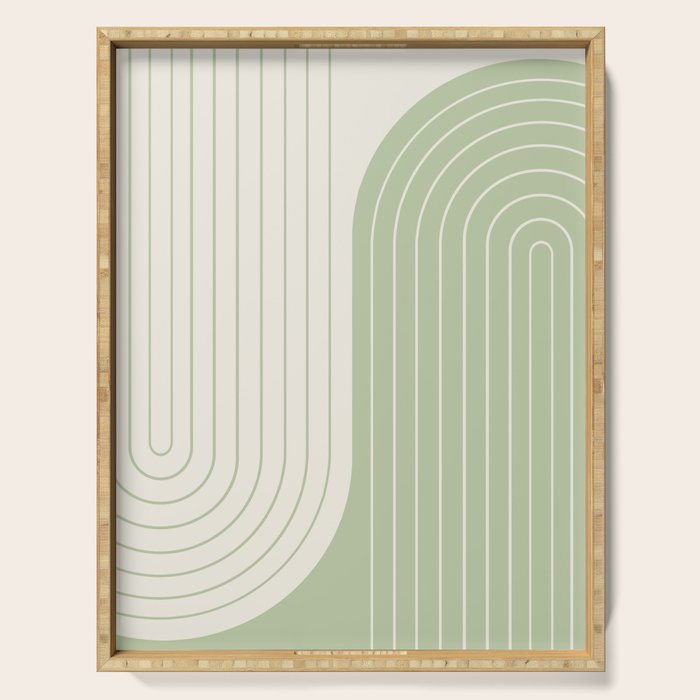 Two Tone Line Curvature XVI Serving Tray Gallery Image 1