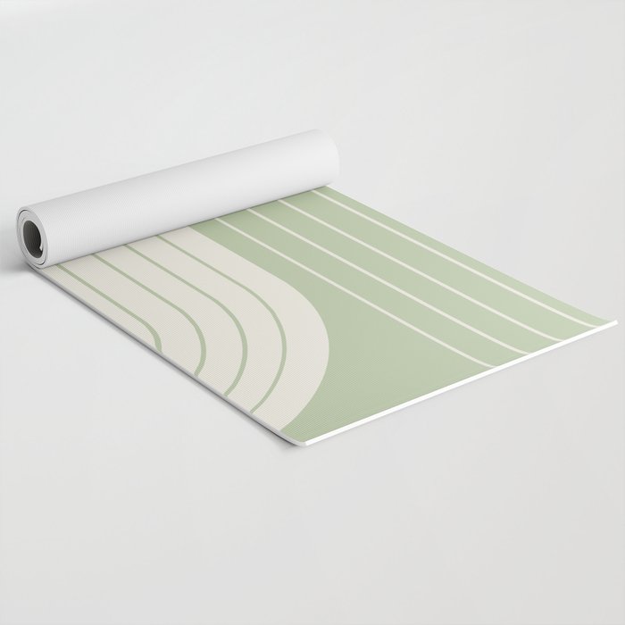 Two Tone Line Curvature XVI Yoga Mat Gallery Image 2