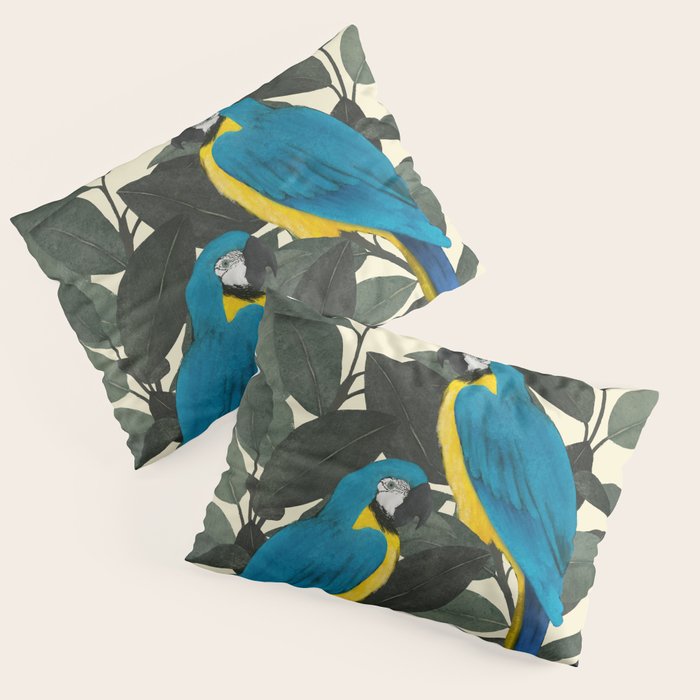 Parrots and jungle II Pillow Sham Gallery Image 1