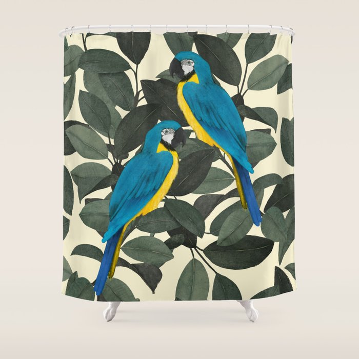 Parrots and jungle II Shower Curtain Gallery Image 1