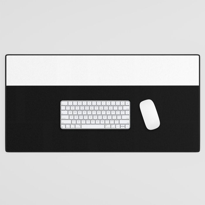 Color Block-Black and White Desk Mat Gallery Image 1