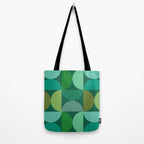 Mid Century Modern Shapes - Green Tote Bag Gallery Image 2