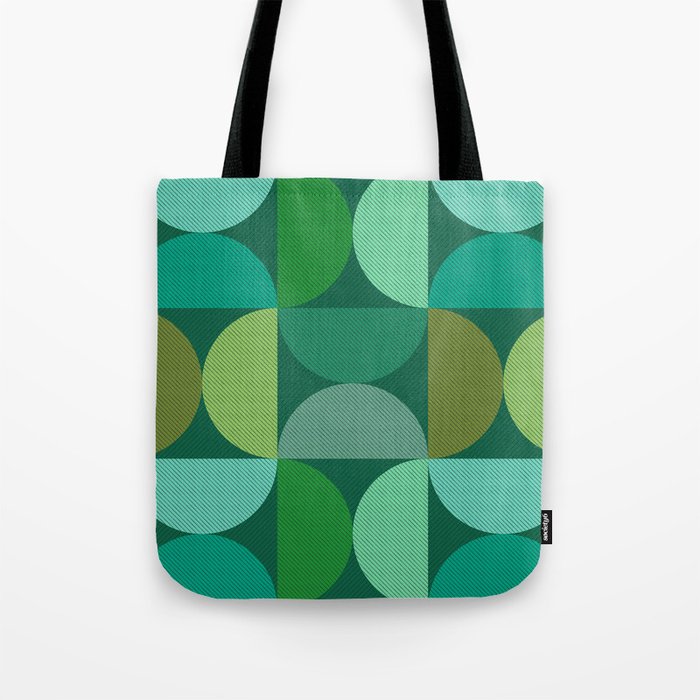 Mid Century Modern Shapes - Green Tote Bag Gallery Image 1
