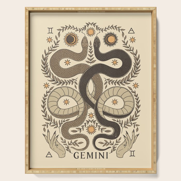 Gemini, The Twins Serving Tray Gallery Image 1