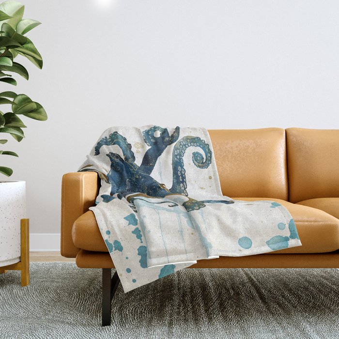 Underwater Dream III Throw Blanket Gallery Image 1