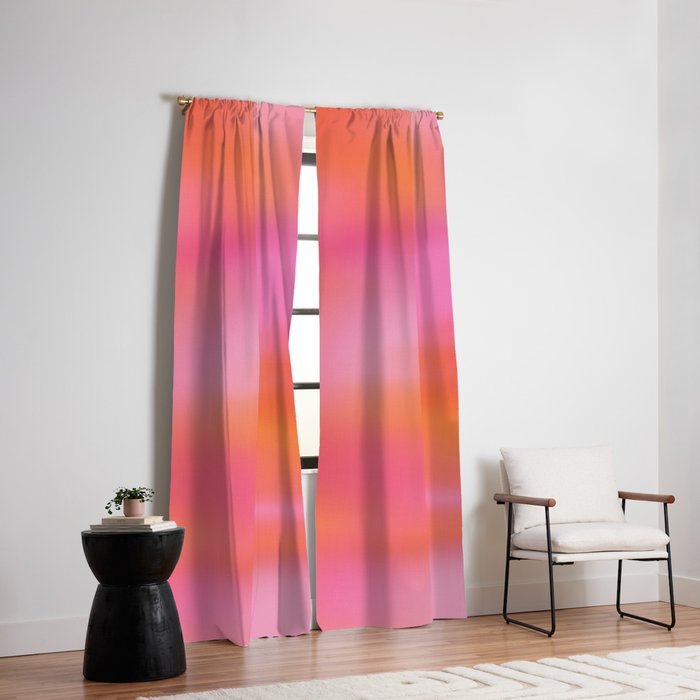 Pink and. Orange gradient colours inspiration Window Curtain Gallery Image 2