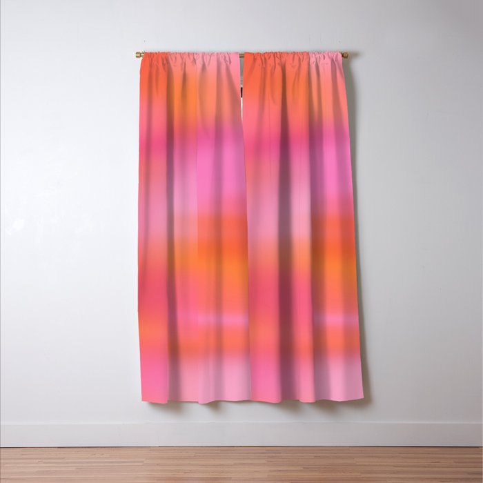 Pink and. Orange gradient colours inspiration Window Curtain Gallery Image 3