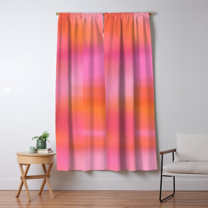Pink and. Orange gradient colours inspiration Window Curtain Gallery Image 1
