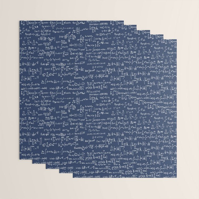 Math Equations // Navy Wrapping Paper Gallery Image 3