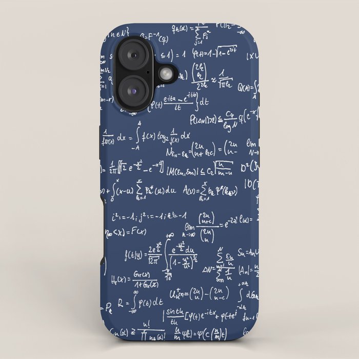 Math Equations // Navy iPhone Case Gallery Image 1