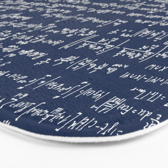 Math Equations // Navy Bath Mat Gallery Image 3
