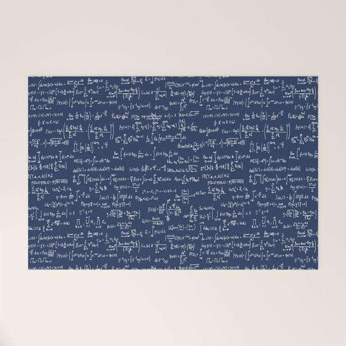Math Equations // Navy Welcome Mat Gallery Image 1