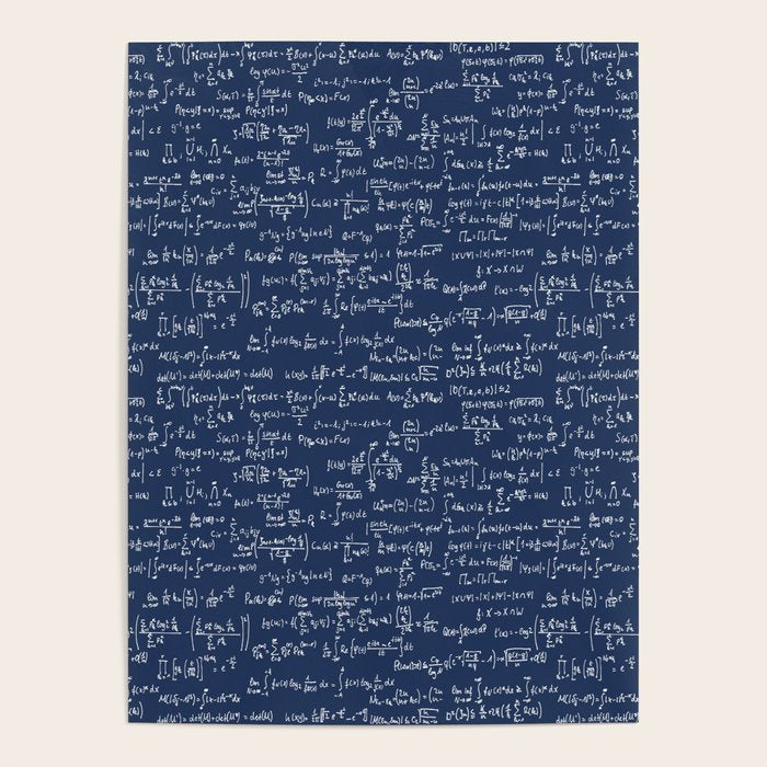 Math Equations // Navy Poster Gallery Image 4