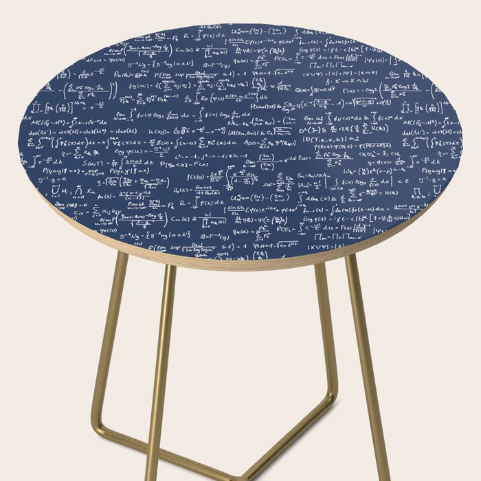Math Equations // Navy Side Table Gallery Image 2