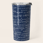 Math Equations // Navy Travel Mug Gallery Image 2