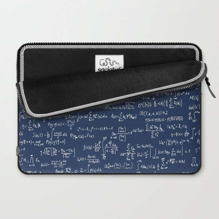 Math Equations // Navy Laptop Sleeve Gallery Image 2