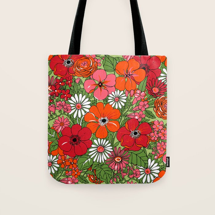 Retro Floral Pillowcase Tote Bag Gallery Image 1