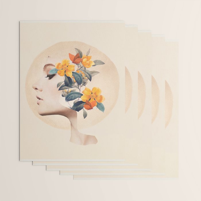 Floral Portrait 31 Wrapping Paper Gallery Image 3