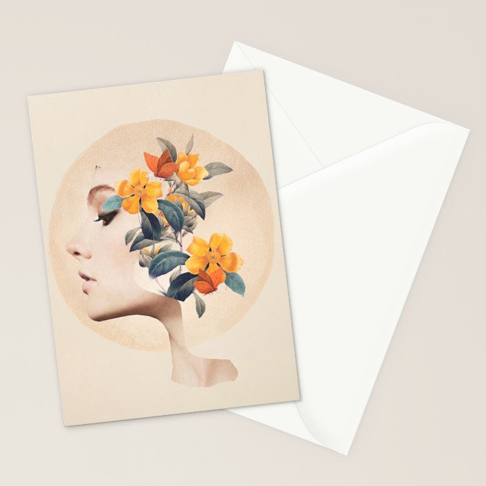Floral Portrait 31 Stationery Card Gallery Image 2