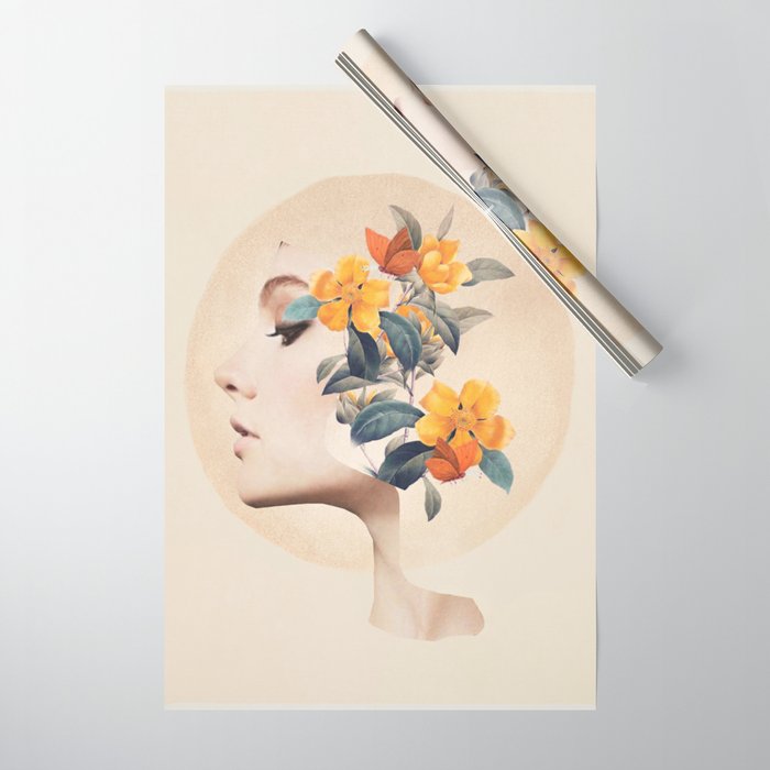 Floral Portrait 31 Wrapping Paper Gallery Image 1