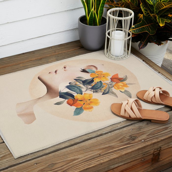 Floral Portrait 31 Outdoor Rug Gallery Image 2