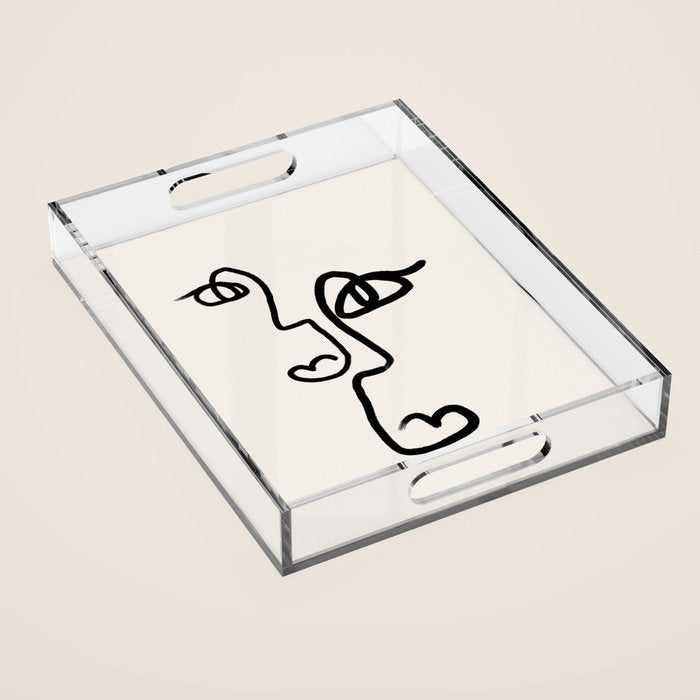 Faces | Black Acrylic Tray Gallery Image 1