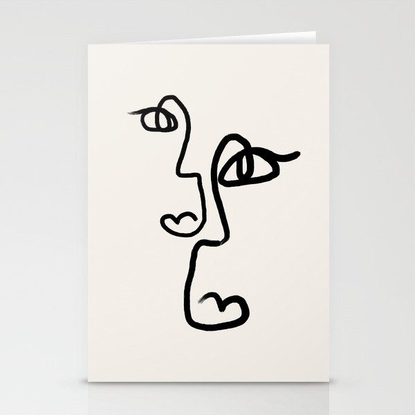 Faces | Black Stationery Card Gallery Image 2