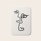 Faces | Black Bath Mat Gallery Image 1