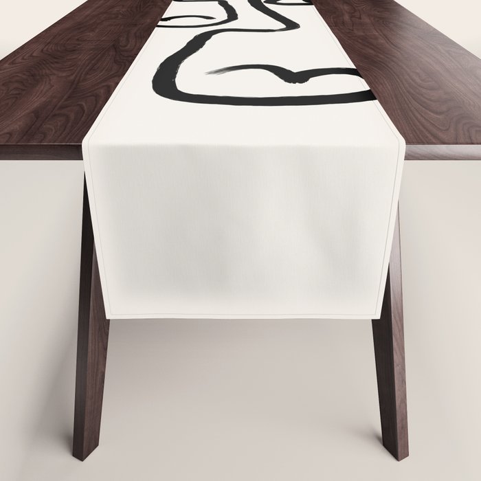 Faces | Black Table Runner Gallery Image 1