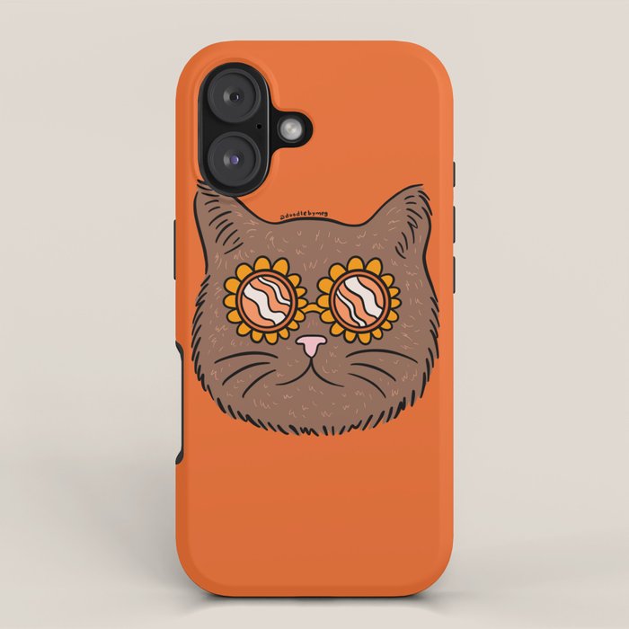 Brown Groovy Cat iPhone Case Gallery Image 1